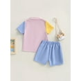 thumbnail image 4 of Bmnmsl Kids Boys Summer Clothes: Stylish Contrast Color Shirts Tops and Shorts, 4 of 9