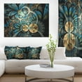thumbnail image 1 of Design Art - Symmetrical Blue Gold Fractal Flower, 1 of 3
