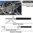 thumbnail image 3 of New Steering Wheel Lock Universal Car Lock Anti-theft Device Retractable Steering Lock With 3 Keys, 3 of 5