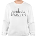 thumbnail image 2 of Skyline Brussels Belgium Sweatshirt Unisex Large White, 2 of 5