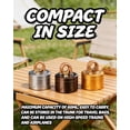 thumbnail image 3 of Ultralight Mini Alcohol Stove, Portable Spirit Burner with Stand, Fast Heating & Windproof for Camping Hiking(Gold), 3 of 6