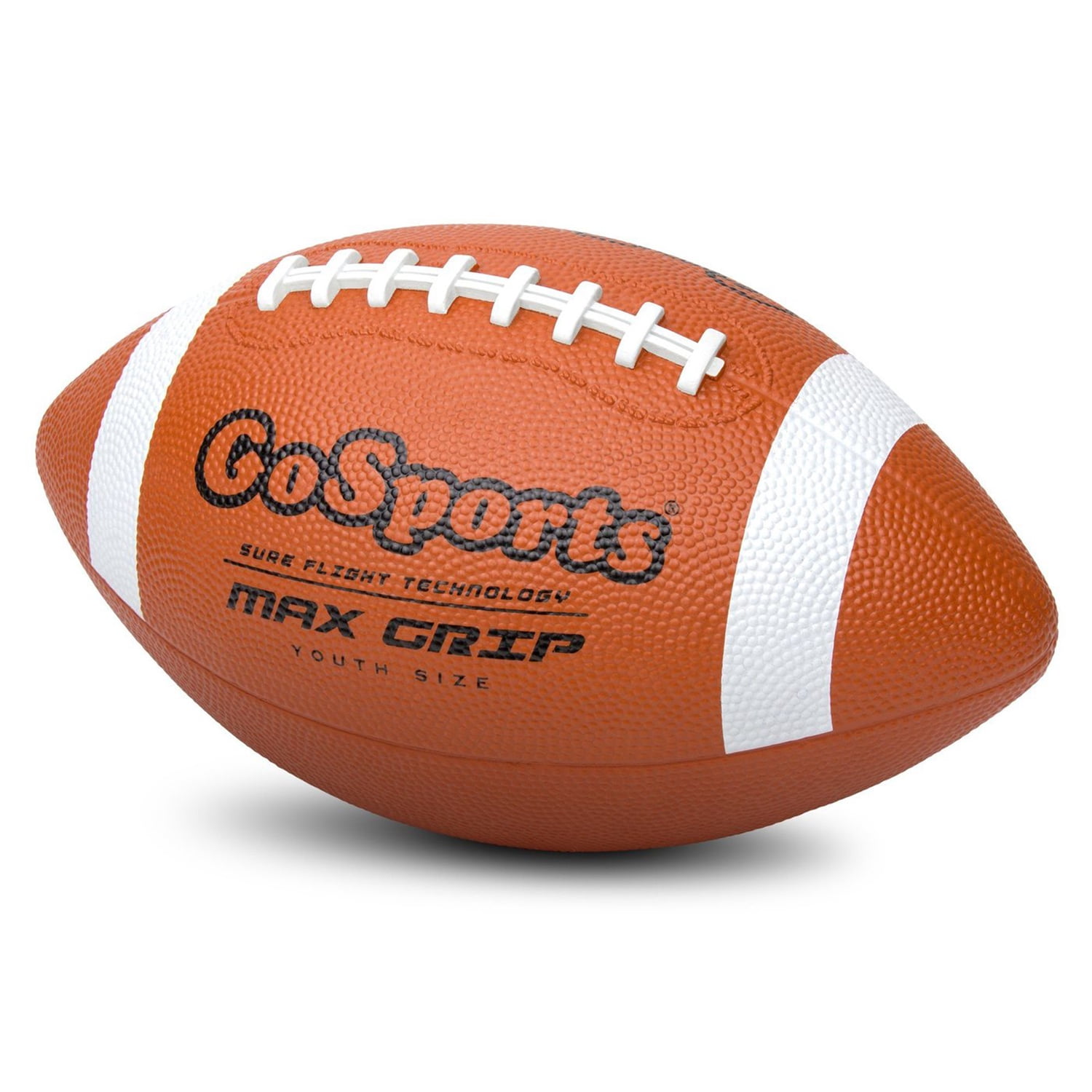 GoSports Rubber Footballs - 6 Pack of Youth Size Balls with Pump & Carrying Bag