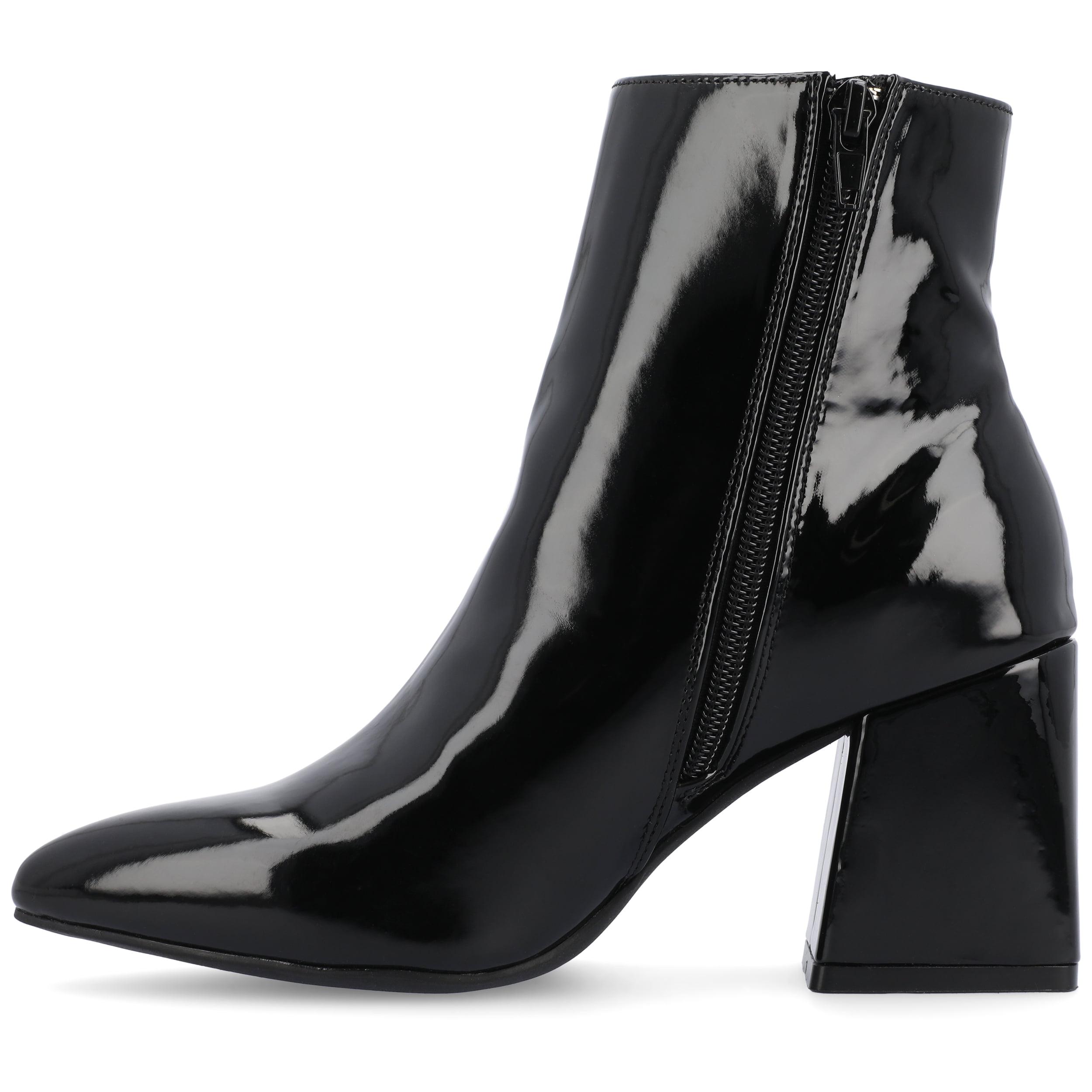 Journee Womens Sorren Covered Block Heel Pointed Toe Booties