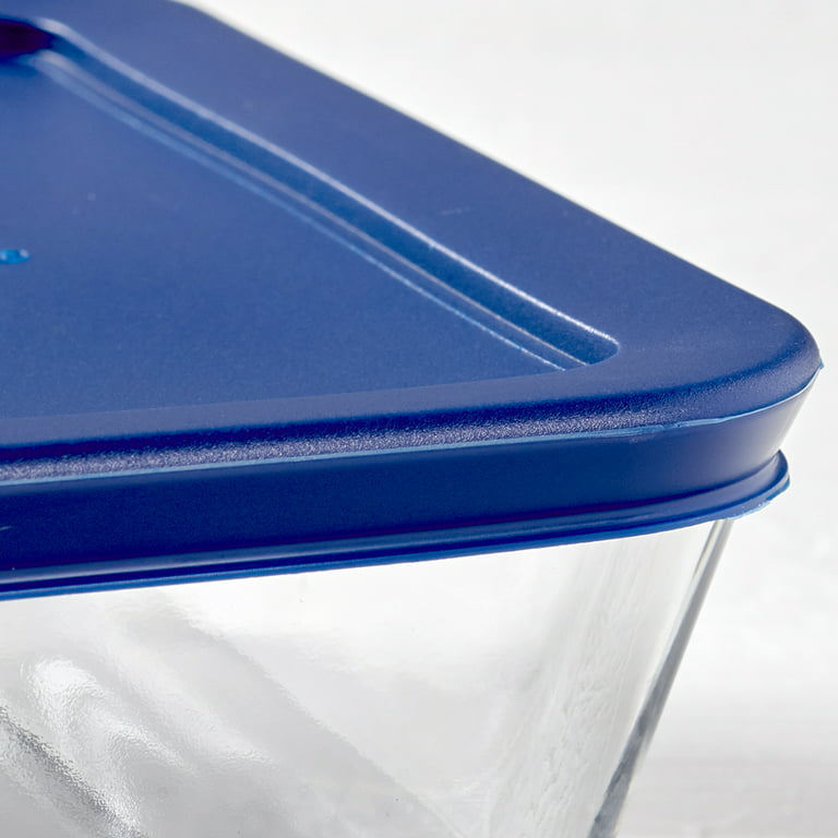 Anchor Hocking Glass Food Storage Containers with Lids, 4.75 Cup Square,  Set of 2 