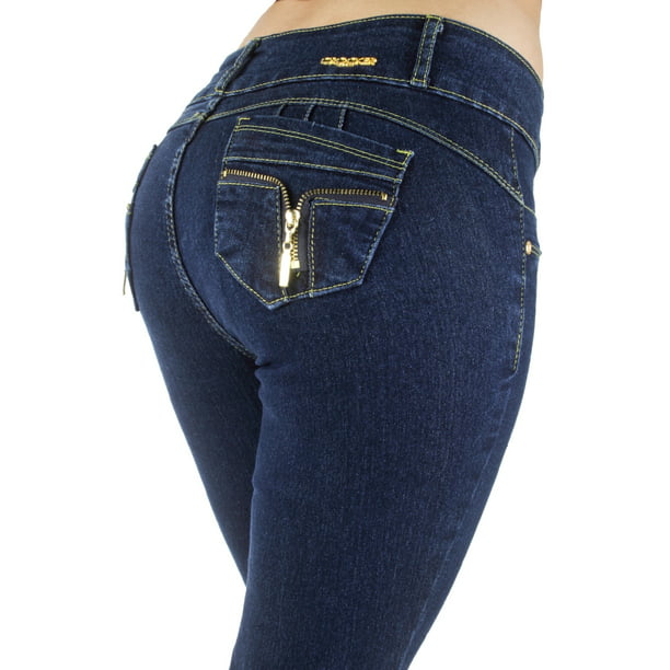 Fashion2love - Plus Size, Colombian Design, Mid Waist, Butt Lift, Skinny Jeans - Walmart.com ...