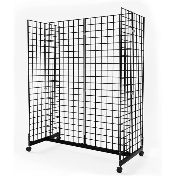 bonnlo Easy To Assembel Gondola Wire Grid Panel Tower additional hooks, 48 x 24 x 60, Black