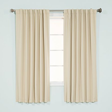 Quality Home Thermal Insulated Blackout Curtains Back Tab Rod