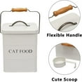 thumbnail image 6 of Pethiy Cat Food Storage Container，Airtight Pet Food Containers for Cat, 5lbs Farmhouse Cat Food Bin with Scoop,Cat White, 6 of 7