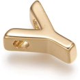 thumbnail image 2 of 10 pc Brass Charms for Personalized Name Necklace Making Long-Lasting Plated Letter Letter.Y Y: 8.5x7.5x3mm Hole: 1.6mm, 2 of 2