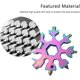 thumbnail image 5 of Tarjeta multiherramienta de copo de nieve de acero inoxidable 18 en 1 PureZoneA Tarjeta multiherramienta compacta de copo de nieve Multi instrumento Herramienta de copo de nieve (9 colores) brillar Juguete, 5 of 5