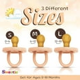 thumbnail image 3 of SWEETIE Rubber Pacifier Natural Rubber Pacifier Rounded Light Pink Large 12-18 Month, 3 of 9