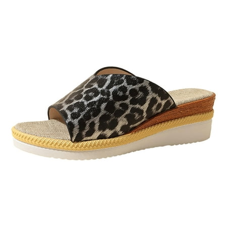 

Jungdeepe Women s Summer Fashion Fish Mouth Slope Heel Thick Fuzzy Slippers Men Slippers for Women Checke Womens Slides Size 9 Womens Slipper Socks with on Bottom Cats Slippers for Women Tops