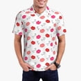 thumbnail image 1 of Balery Red Lips 1 Camisa Polo de Hombre con Estampado, de Manga Corta y Tejido Medio, Camisa Tipo Golf Polo-4X-Large, 1 of 6