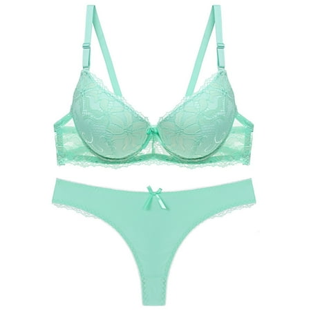 Summer Savings Clearance! Ynynloco Bra and Panty Sets for Women - Seamless Bralettes Lace Lingerie Sexy Comfortable Sports V Neck Bra Thongs