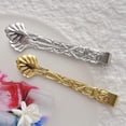 thumbnail image 4 of 6 Pcs Vintage Relief Stainless Steel Ice Square Clips - Kitchen Serving Tongs for Sugar and Foods, 4 of 5