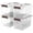 Clear, variant on 4 Pack 7 Quart Clear Black Storage Bins with Latching , Stackable Plastic Storage Containers for Closet, Pantry & Garage Organization
