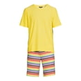 thumbnail image 4 of ANDE Men's Sleep Top and Shorts Set, 2-Piece, Sizes S-2XL, Mens Pajamas, 4 of 5