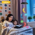 thumbnail image 2 of 2 campanillas de viento que cambian de color, luna y estrella, campanillas de viento solares, móvil decorativo LED, regalo para mamá, luces de estrella de luna impermeables al aire libre par, 2 of 4
