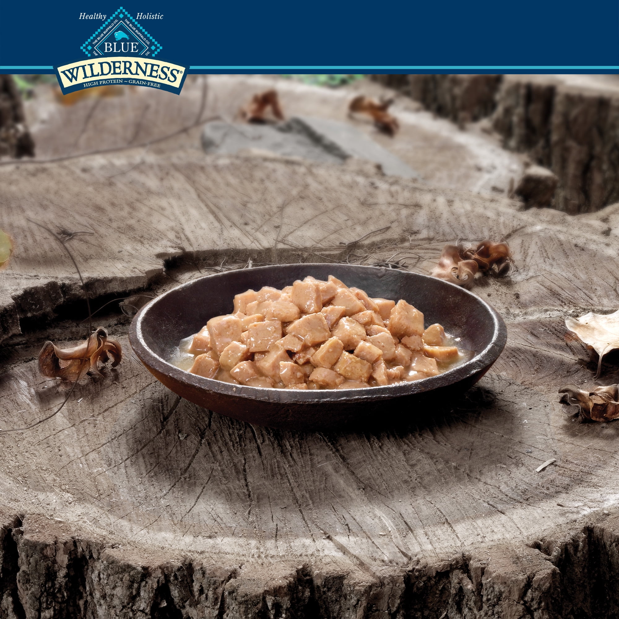 (24 Pack) Blue Buffalo Wilderness Wild Delights Chicken & Turkey Grain Free Wet Cat Food, 3 oz. Cans