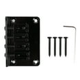 thumbnail image 2 of 4 String Guitar Bridge, Durable Guitar Bridge Metal Fixed Hardtail Saddle Musical Replacement Parts For Electric Guitars Bass Ukulele, 2 of 8