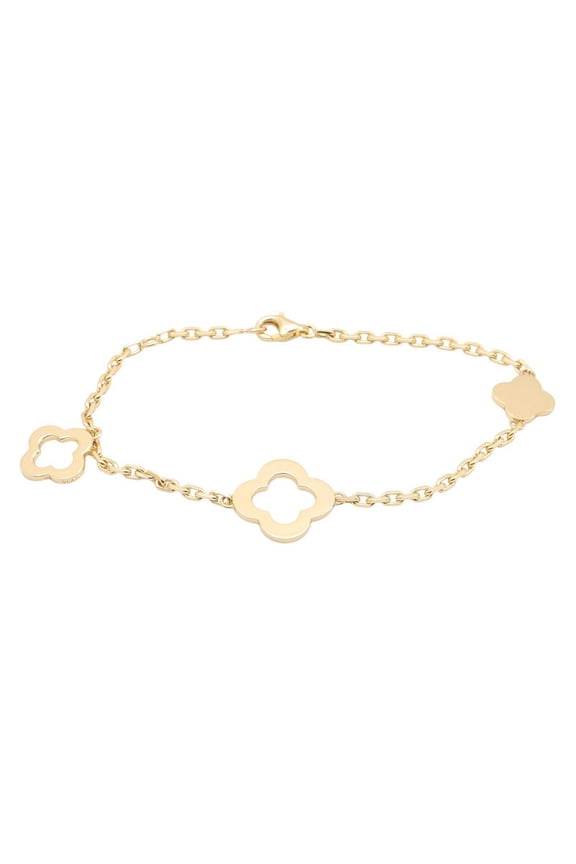 Pre-Owned Van Cleef & Arpels Byzantine Alhambra Bracelet with 3 Motifs, 18K Yellow Gold, for...
