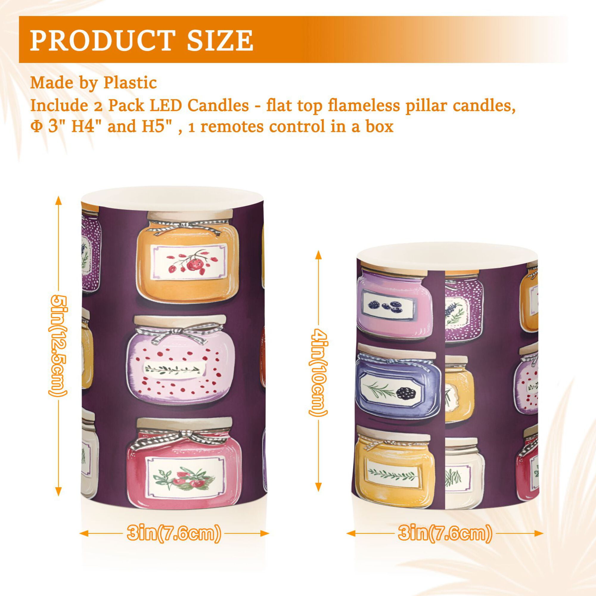 Yayeee Flameless Candles with Remote Flickering Battery Operated Multi Color Changing, Purple Jam