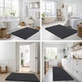 thumbnail image 6 of Simmore Bathroom Rugs, Ultra Absorbent Chenille Bath Mat, Non Slip Machine Washable Bath Rugs for Tub, Shower Floor, 24x16, Dark Grey, 6 of 6