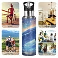 thumbnail image 4 of ALAZA Whale in Starry Water Bottle Insulated Flask Stainless Steel Straw Lid 20 oz, 4 of 6