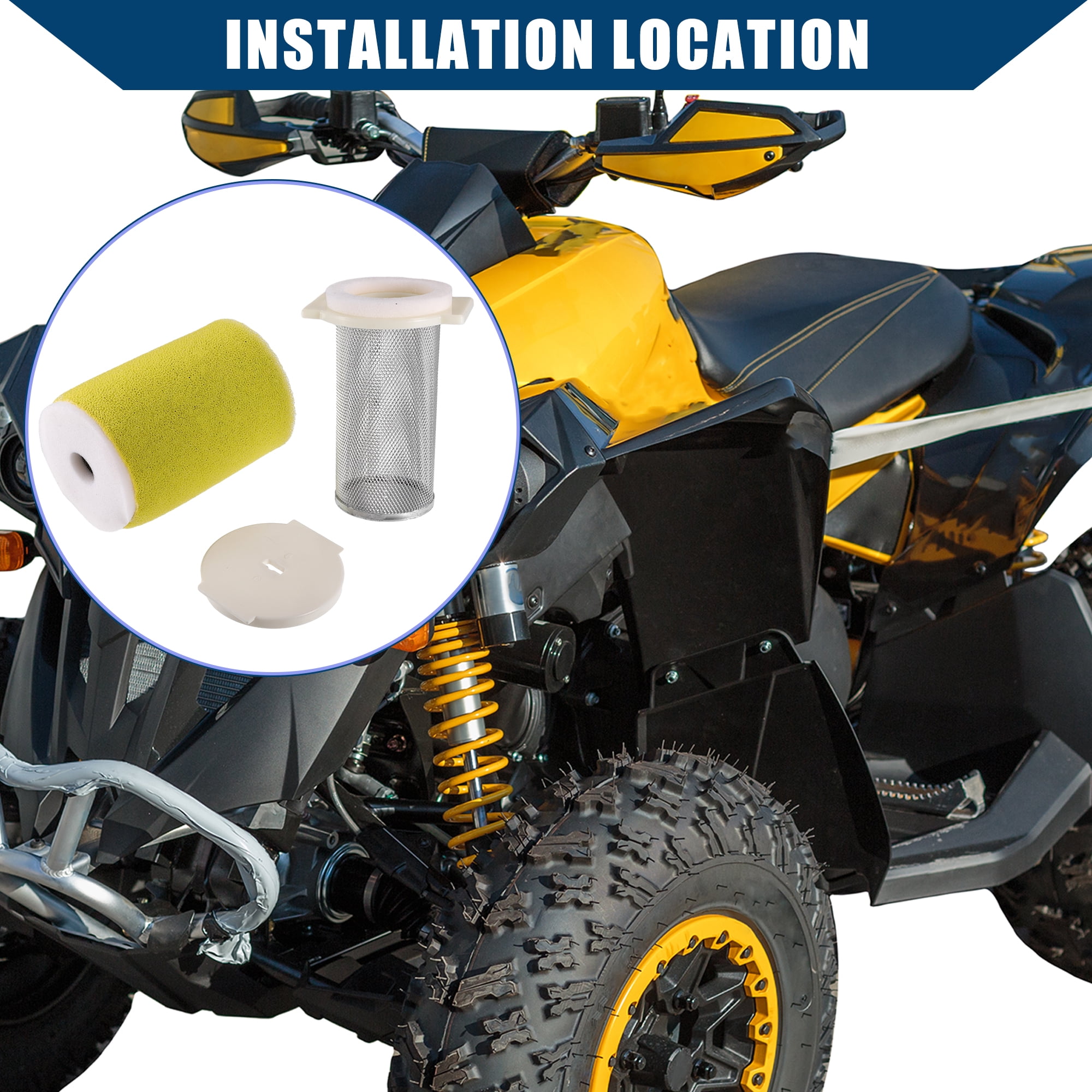 Unique Bargains Air Filter Guide End Cap for Yamaha Big Bear 350 1987-2000 Durable Plastic