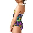 thumbnail image 4 of FOR U DESIGNS Fashion Girls Halter Swimsuit Size 7-8T Hippie Mushroom Stars Summer Beach Swimwear Lightweight Off Shoulder One Piece Bathing Suit, 4 of 6