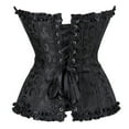 thumbnail image 3 of Corsets for Women Overbust Corset Bustiers Top Women Lace Up Lingerie Plus Size Black M, 3 of 5