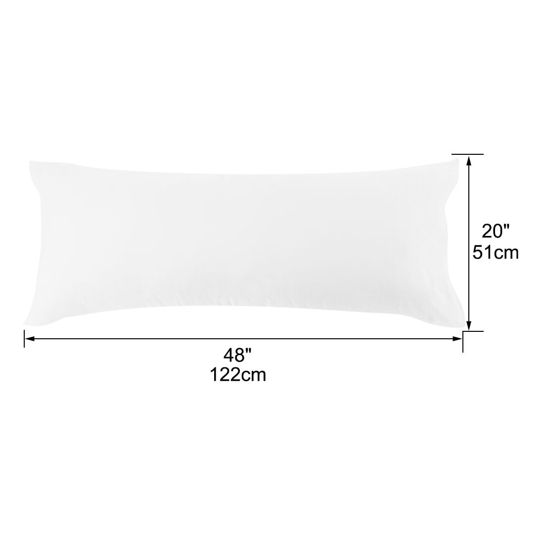 Unique Bargains 300TC Cotton Body Pillow Cover Case, 20" x 48"