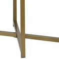 thumbnail image 4 of Benjara Metal Framed Bench with Button Tufted Velvet Upholstered Seat, Teal Blue and Gold, 4 of 5
