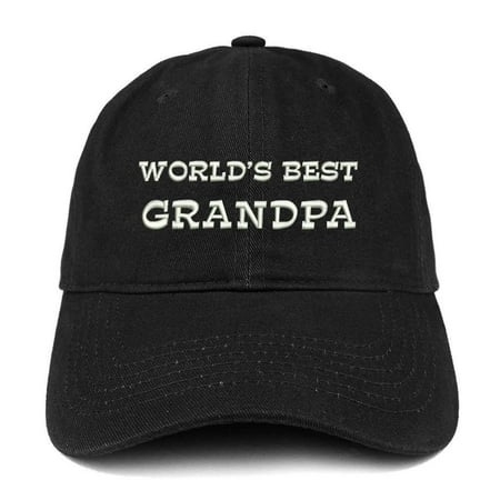 Trendy Apparel Shop World's Best Grandpa Embroidered Low Profile Soft Cotton Baseball (Best Websites To Shop For Clothes)
