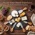thumbnail image 4 of LSY Cheese Knife Set Football Pattern Stainless Steel Rubberwood Handles 6-Piece, 4 of 6