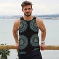 thumbnail image 6 of Rateoe Mandala Pattern Sleeveless Gym Shirt Muscle Tee Breathable Workout Shirt Slim-Fit Tank Quick Dry Fit Muscle Tank Top Bodybuilding Sleeveless T Shirt-Large, 6 of 7