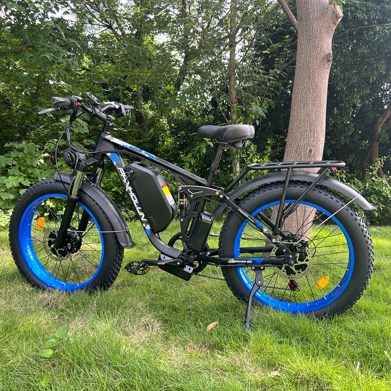 Seeker24 Peak 3000W Dual Motor Electric Mountain Bike for Adults 38MPH 52V 25AH Battery,24 Inch Tire All Terrain Ebikes 7-Speed Gear,UL2849