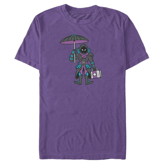 Men's Fortnite Raven Float On  Graphic Tee Purple Large