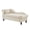 Beige, variant on Modern Velvet Chaise Lounge with Storage, Upholstered Lounge Sofa Chair with Armrest Lumbar Pillow and Nailhead Trim, for Living Room Bedroom Apartment