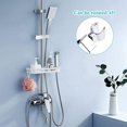 thumbnail image 5 of Shower Bracket Metal Shower Bracket, No Drilling, 45° Swivel Shower Bracket for Shower Bar Hand Shower (Silver), 5 of 5