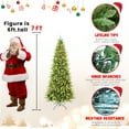 thumbnail image 4 of Demi Bonn 7ft Artificial Christmas Tree with 1180PVC/Mixed Branch Tips, 400L LED Lights & Premium Hinged Base, Memory Wire for Holiday Season, Green, 4 of 9