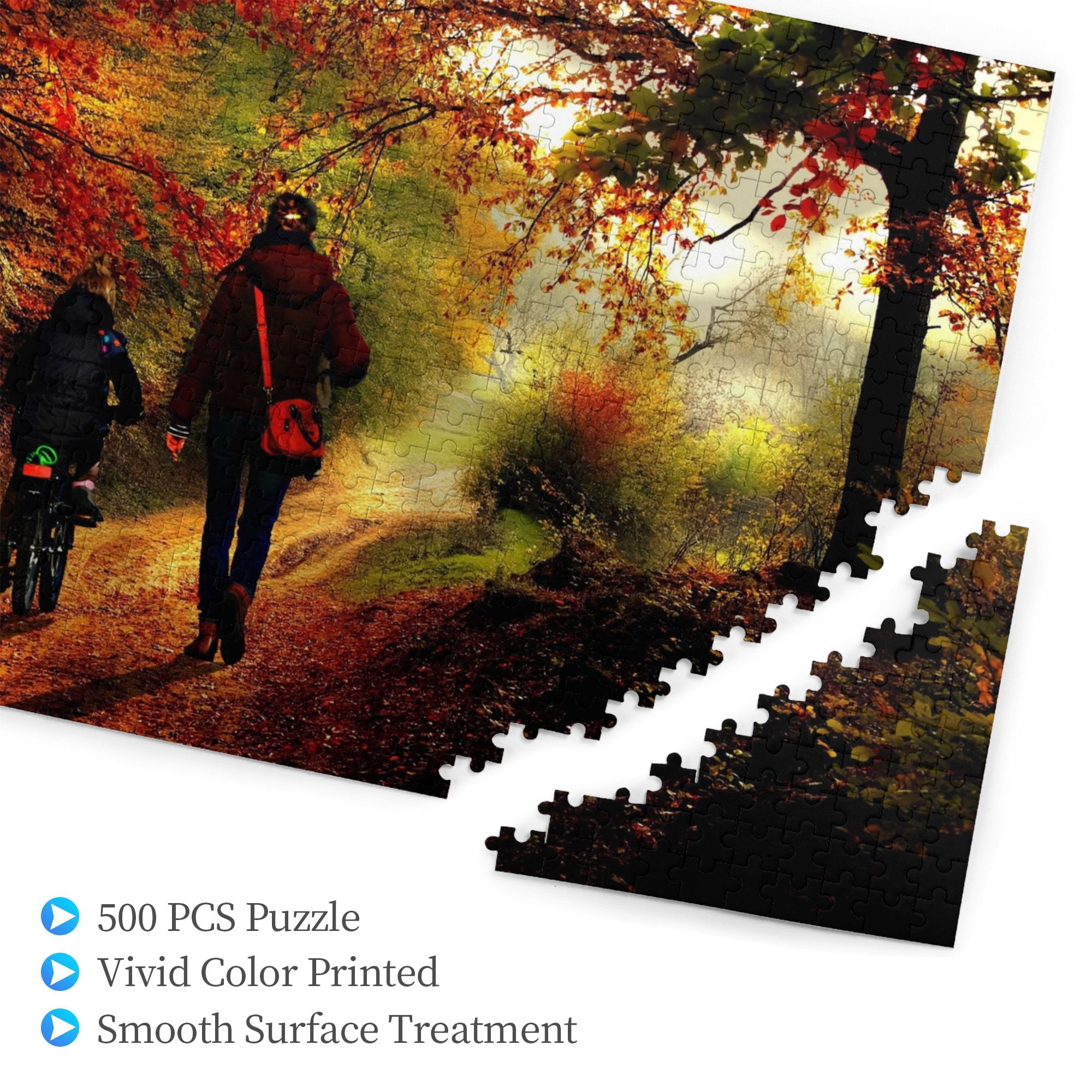 Custom Wooden Jigsaw Puzzle 500 Pieces - Personalized Photo Gift for Mother's Day, Father's Day, Birthdays, Weddings, and Christmas.