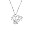 thumbnail image 2 of Delight Jewelry Silvertone Simple Plain Small Cross Let Things Go Fall Zoey Charm Necklace, 28", 2 of 4