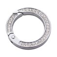thumbnail image 1 of Key Ring Key Ring Double-sided Rhinestone Compressible Spring Exquisite Portable Multipurpose Decorate Zinc Alloy Spring Keyring Key Chain Buckle Car Accessory, 1 of 6