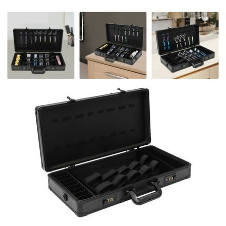 Barber Stylist Suitcase Carrying Case Box For Clippers Trimmers Scissors Combs