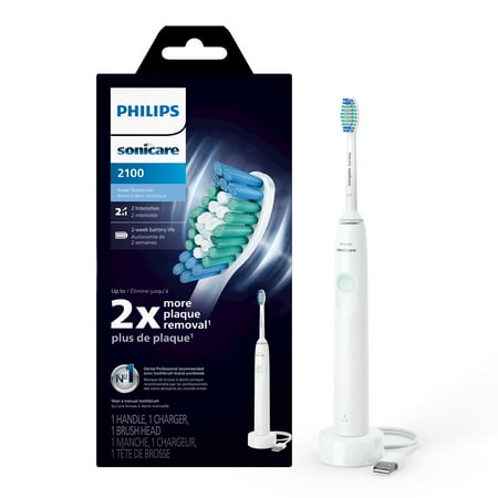 Philips Sonicare 2100 Power Toothbrush, Rechargeable Electric Toothbrush, White Mint HX3661/04