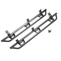 N-Fab by RealTruck Trail Sliders for Ford Bronco | Full Length, Heavy Duty 2" Tubing, Textured Black | TSF214B-TX | Fits 2021-2024 Ford Bronco 4 Door SUV, SRW Gas Clearance