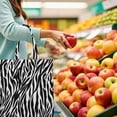 thumbnail image 3 of Colorful Zebra Canvas Tote Bag Rainbow Zebra Pattern Abstract Black and White Stripes Multicolor Modern Fashion Cute Cartoon Zebra Aesthetic Gradient Print Reusable Eco-Friendly Shopping Bag, 3 of 6