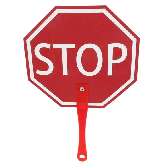 Classroom Teaching Aid Portable Double Side Plastic Go/Staop Sign with Handle