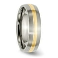 thumbnail image 4 of Chisel Titanium Brushed with 14k Gold Inlay 6mm Grooved Band, 4 of 7